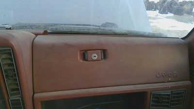1985 Jeep Cherokee Glove Box Assembly Complete Door With Latch Oem Red