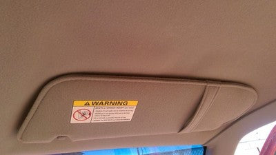 2000-2002 Ford Ranger Passenger Right Sun Visor Oem Gray Yl5z1004104aab