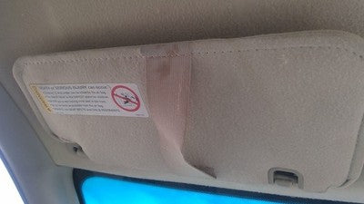 1998 Saturn Sw2 Driver Left Sun Visor Oem Gray