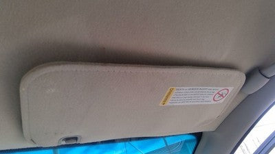 1998 Saturn Sw2 Passenger Right Sun Visor Oem Gray