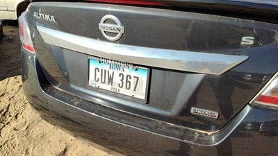 2015 Nissan Altima License Plate Trim Surround Panel Oem Tail Trunk Finish