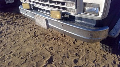 1978-1991 Chevy G20 Van Chrome Front Bumper With Brackets Oem 00464364