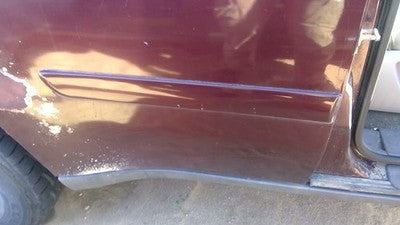 06-09 Blazer Passenger Right Rear Moulding From Door Back Trim Strip Red 49U