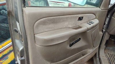 01-02 Silverado 2500 Driver Front Door Trim Panel With Master Switch Tan 52D