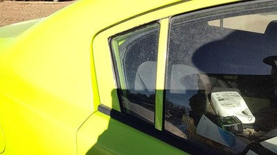 04-09 Mazda 3 Passenger Right Rear Vent Window Back Door Glass With Frame Oem