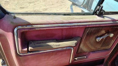 1983 Ford F150 Driver Left Front Inside Door Trim Panel Red