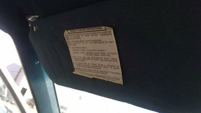 1986 Chevy Caprice Driver Left Sun Visor Oem Blue