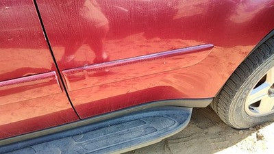02-05 Trail Blazer Driver Left Rear Moulding From Door Back Trim Majestic Red