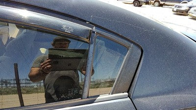 2004-2009 Mazda 3 Driver Left Rear Vent Window Back Door Glass With Frame Oem