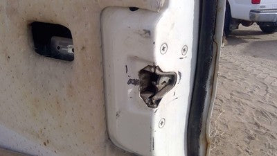 1979 Ford Van E250 Passenger Right Rear Door Latch With Rods/Cables Oem Back
