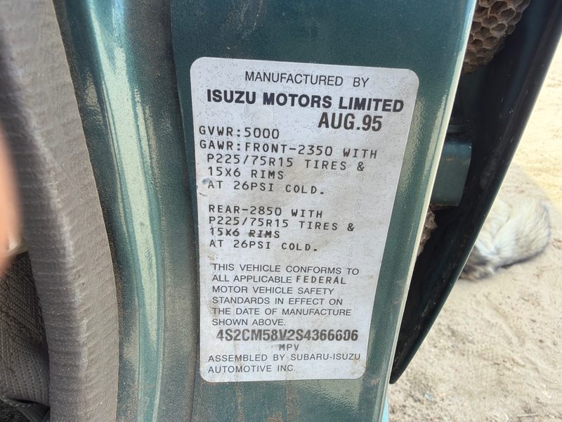 1995 Isuzu Rodeo Vehicle Unit Complt.