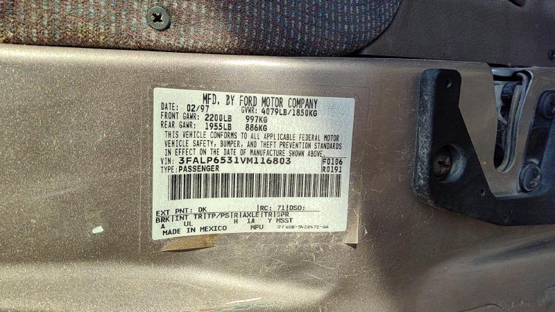 1995-2002 Ford Contour Crossmember/Cradle/Undercarria