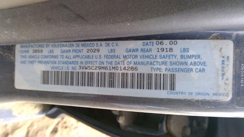 2001 Jetta Except Gli Wire Harness (Dash)
