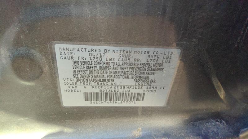 2012-2019 Nissan Versa Radiator Support