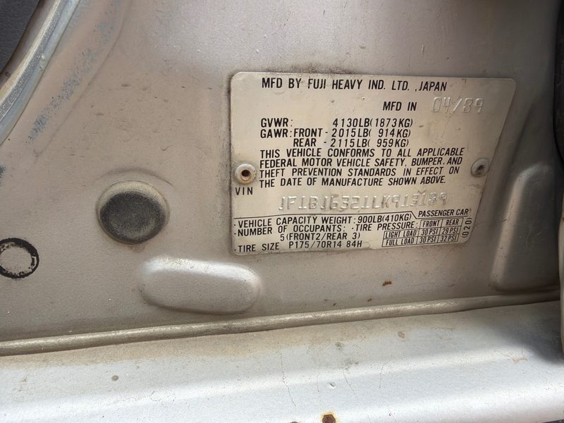1990-1994 Subaru Legacy/ Outback Crossmember/Cradle/Undercarria