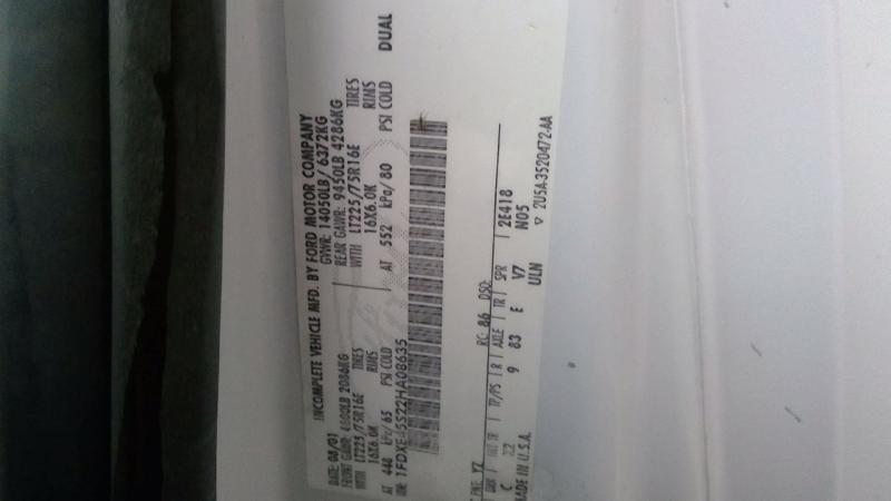 2002 Ford Van E450 Vehicle Unit Complt.