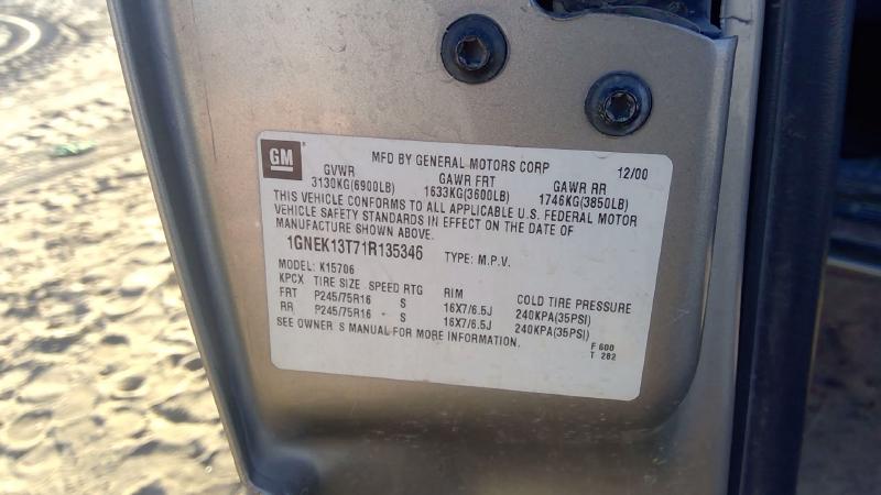 2001 Chevrolet Tahoe Wire Harness (Dash)